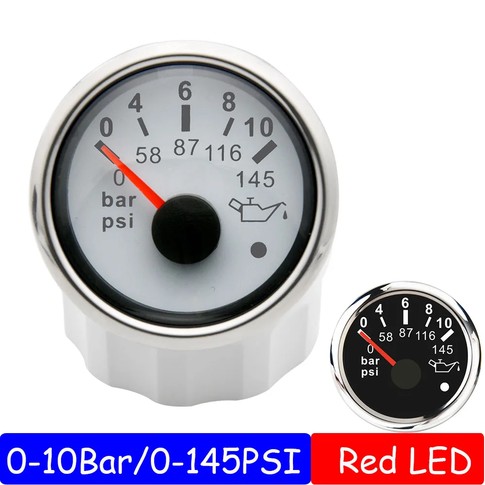 Boat Oil Pressure Gauge for Vehicle Generator Marine Yacht Engine Outboard 12/24V 0-10 Bar 52mm Oil Press Meter Waterproof
Boat Oil Pressure Gauge for Vehicle Generator Marine Yacht Engine Outboard 12/24V 0-10 Bar 52mm Oil Press Meter Waterproof