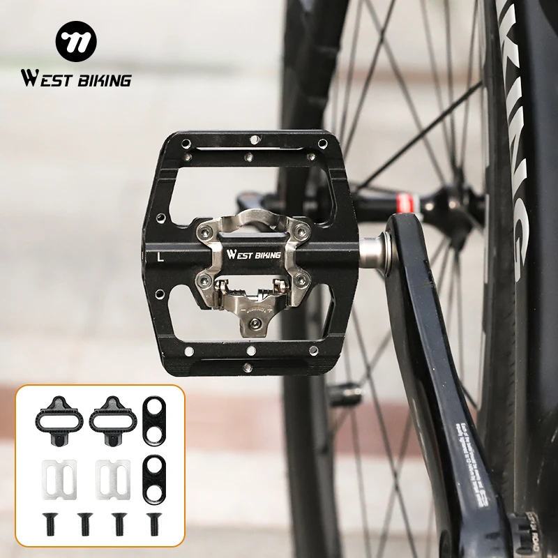 WEST BIKING Lock/Flat Double-sided Pedals 2 In 1DU Bearings MTB Pedals Anti-slip Dual-use Bicycle Pedals Cycling Accessories
WEST BIKING Lock/Flat Double-sided Pedals 2 In 1DU Bearings MTB Pedals Anti-slip Dual-use Bicycle Pedals Cycling Accessories