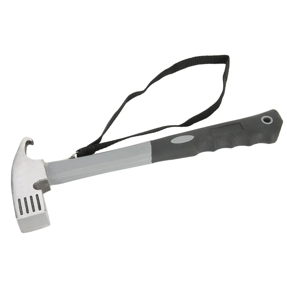 Heavy Duty Carbon Steel Camping Hammer Grey Anti-Slip Grip Tent Mallet Grooved Surface Wrist Strap Stake Puller Hiking
Heavy Duty Carbon Steel Camping Hammer Grey Anti-Slip Grip Tent Mallet Grooved Surface Wrist Strap Stake Puller Hiking