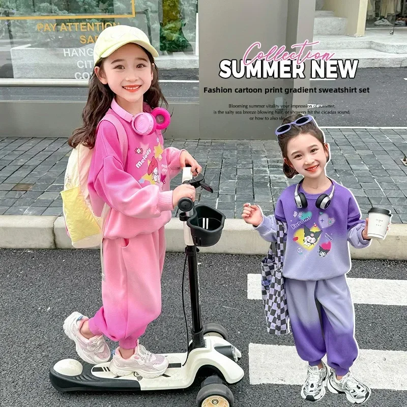 Sanrio Anime My Melody Spring Autumn Ins Hoodie Pants Set Cute Kuromi Children Spring Casual Kawaii Two Piece Set Girl Kids Gift
Sanrio Anime My Melody Spring Autumn Ins Hoodie Pants Set Cute Kuromi Children Spring Casual Kawaii Two Piece Set Girl Kids Gift