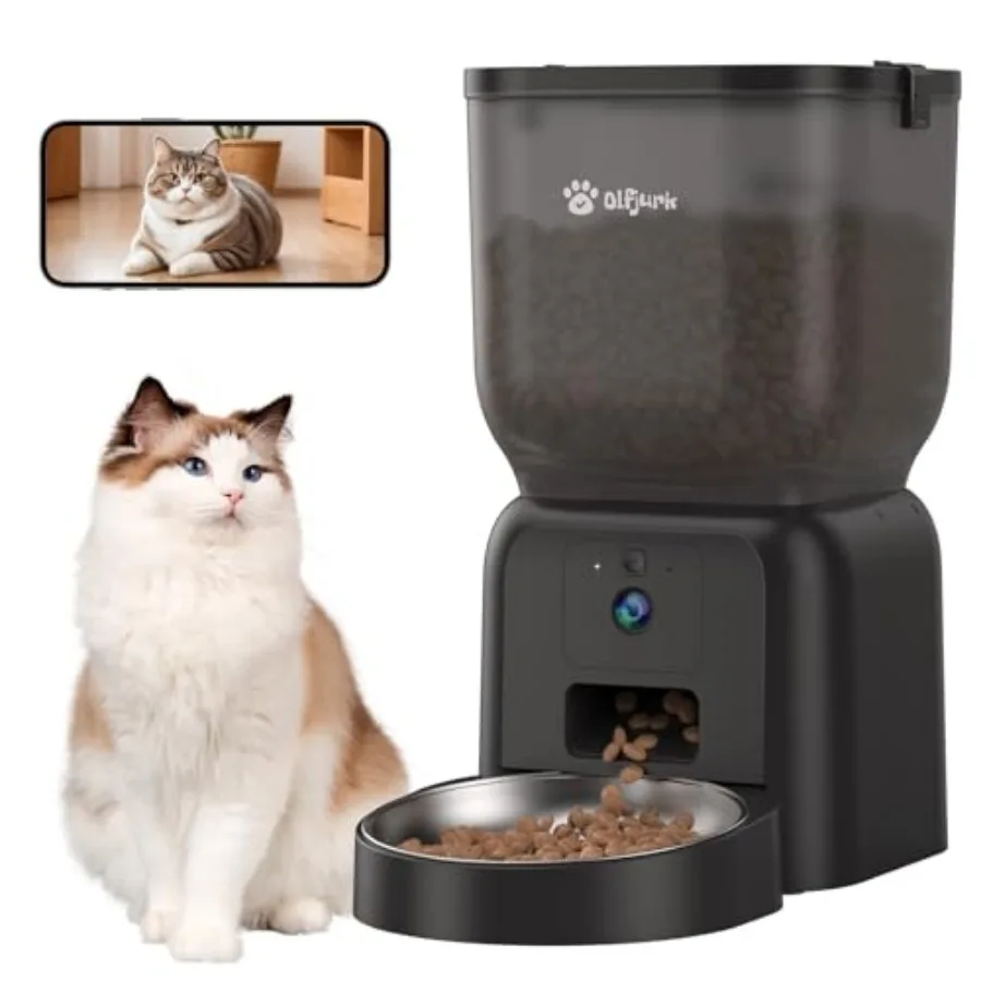 Automatic Dog and Cat FeederAPP Controlled with Freshness Preservation 4L Timed Cat Feeder with Timer Programmable HD Camera fo
Automatic Dog and Cat FeederAPP Controlled with Freshness Preservation 4L Timed Cat Feeder with Timer Programmable HD Camera fo