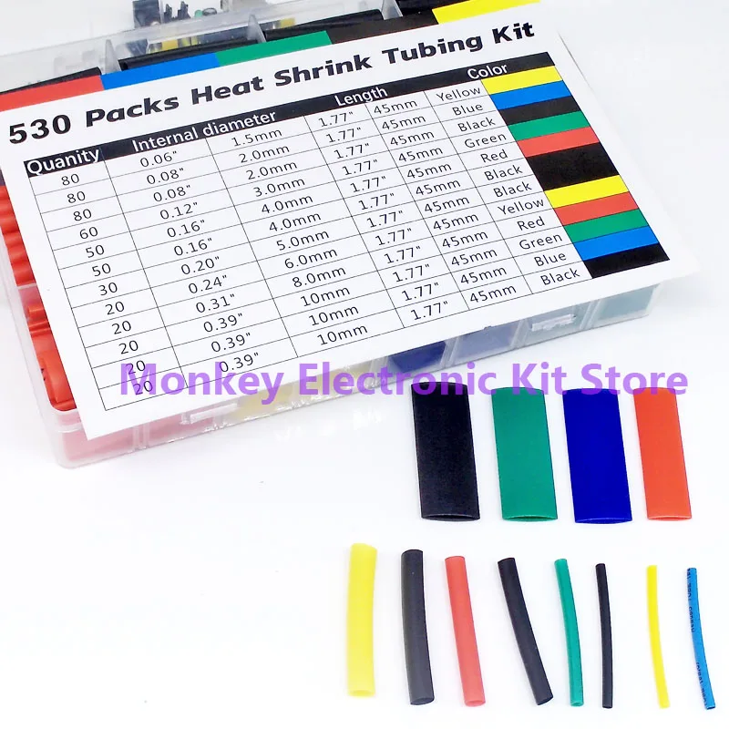 530PCS Heat Shrinkable Tubing Insulation Sleeve Flexible Heat Shrinkable Wire Protective Sleeve Data Cable Charging Cable Repair
530PCS Heat Shrinkable Tubing Insulation Sleeve Flexible Heat Shrinkable Wire Protective Sleeve Data Cable Charging Cable Repair