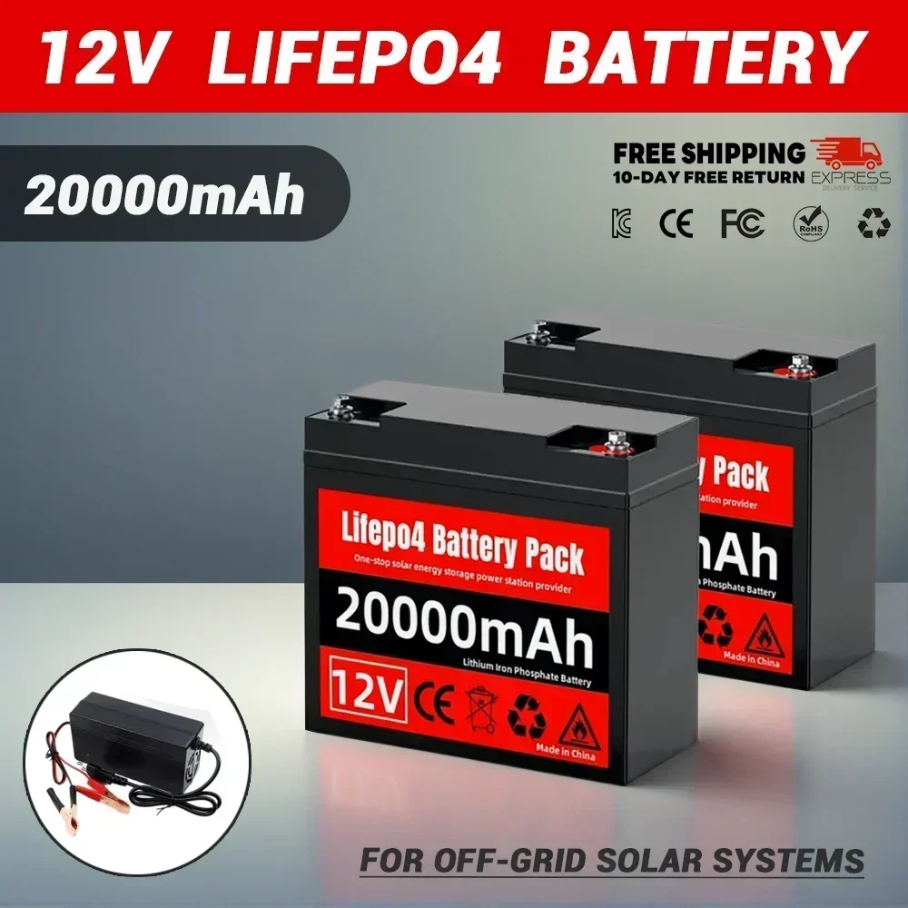 ALEAIVY 12V 20Ah LiFePO4 Battery Lithium Iron Phosphate Rechargeable for Electric Scooters, Marine, Solar Systems (Tax Free)
ALEAIVY 12V 20Ah LiFePO4 Battery Lithium Iron Phosphate Rechargeable for Electric Scooters, Marine, Solar Systems (Tax Free)