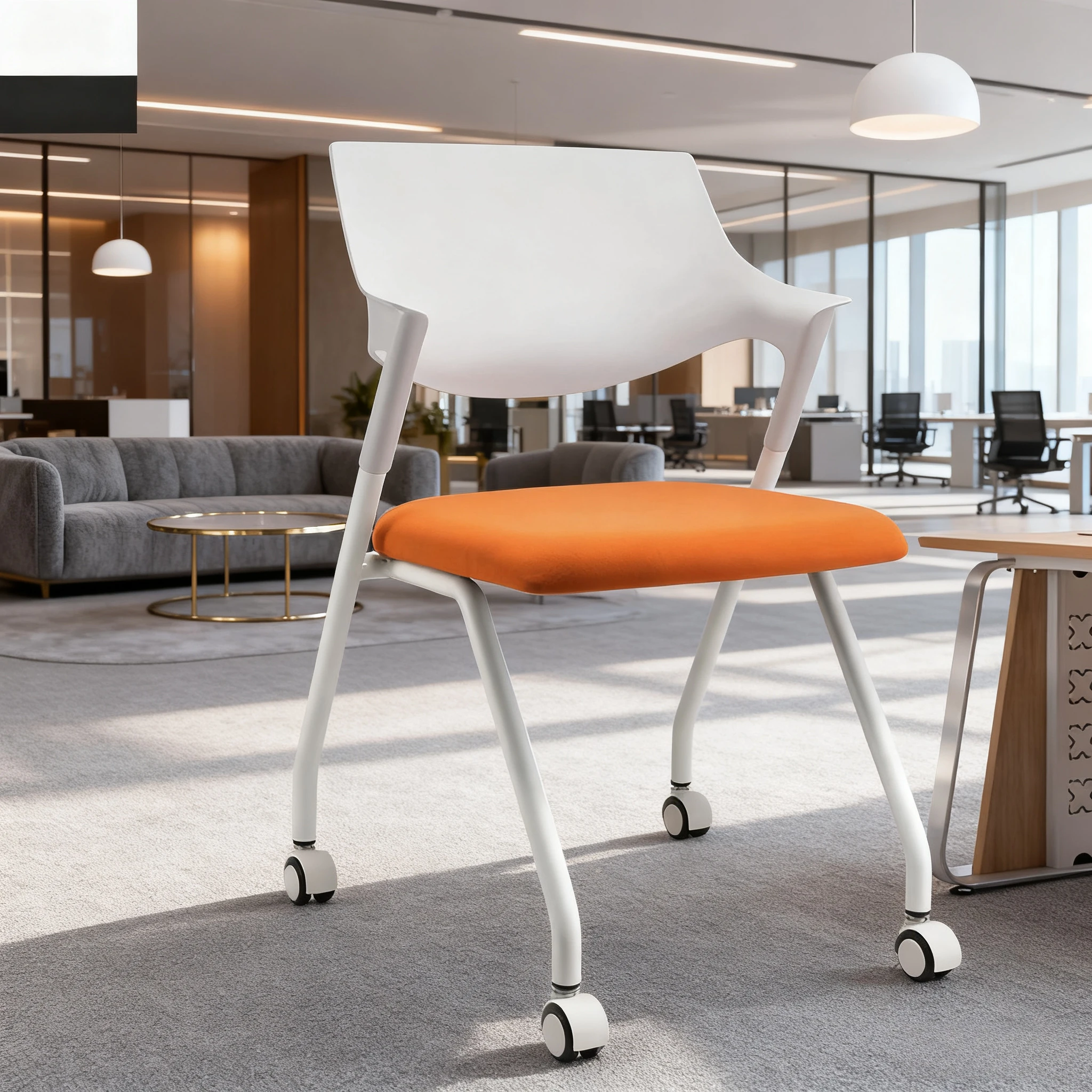 Стул Sillas, простой современный офисный стул для приема, персонал для переговоров, белая мебель в европейском стиле De Oficina
Стул Sillas, простой современный офисный стул для приема, персонал для переговоров, белая мебель в европейском стиле De Oficina