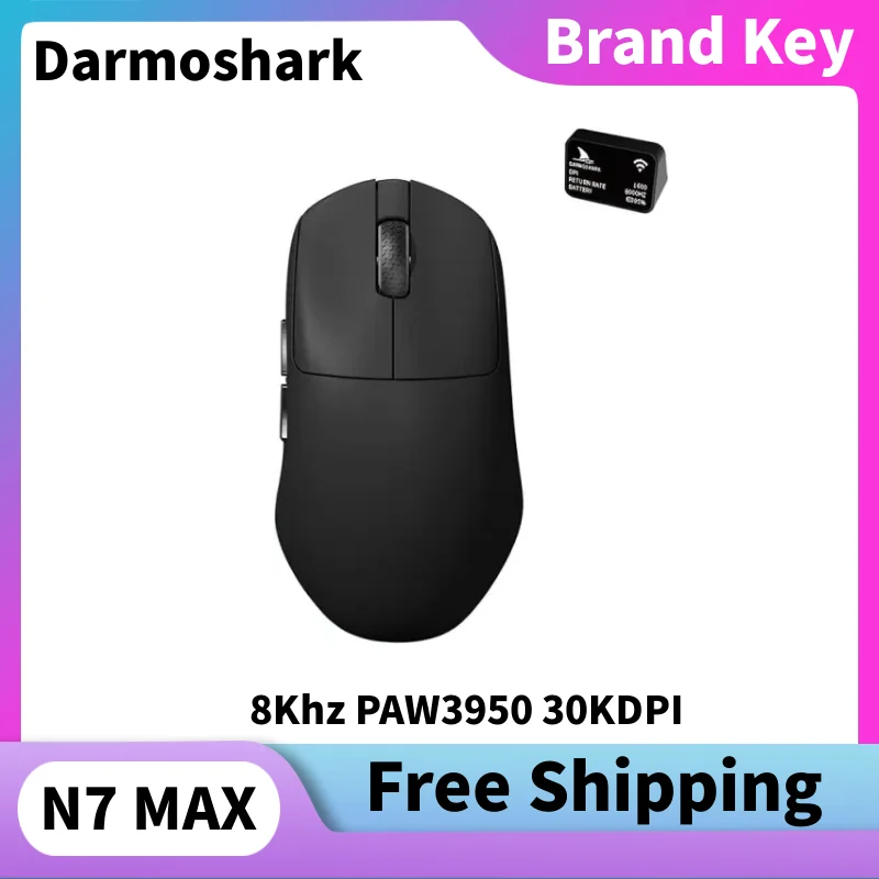Darmoshark N7 MAX 2.4G Wireless 8K Tri-Mode Gaming Mouse Nordic52840 PAW3950 30KDPI Optical Macro Definition Game Mouse
Darmoshark N7 MAX 2.4G Wireless 8K Tri-Mode Gaming Mouse Nordic52840 PAW3950 30KDPI Optical Macro Definition Game Mouse