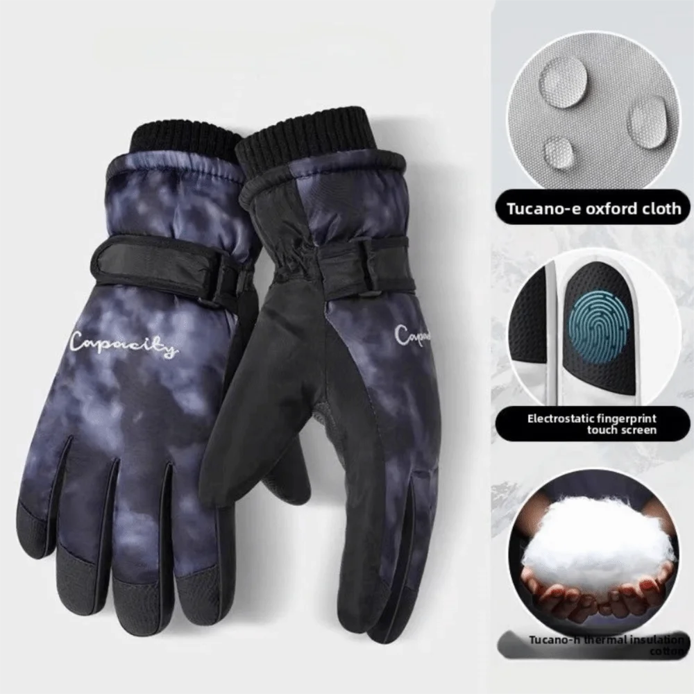 Tie Dye Winter Skiing Gloves Touchscreen Anti-slip Warm Riding Gloves Fleece Lined Thermal Cycling Mitten for Women
Tie Dye Winter Skiing Gloves Touchscreen Anti-slip Warm Riding Gloves Fleece Lined Thermal Cycling Mitten for Women