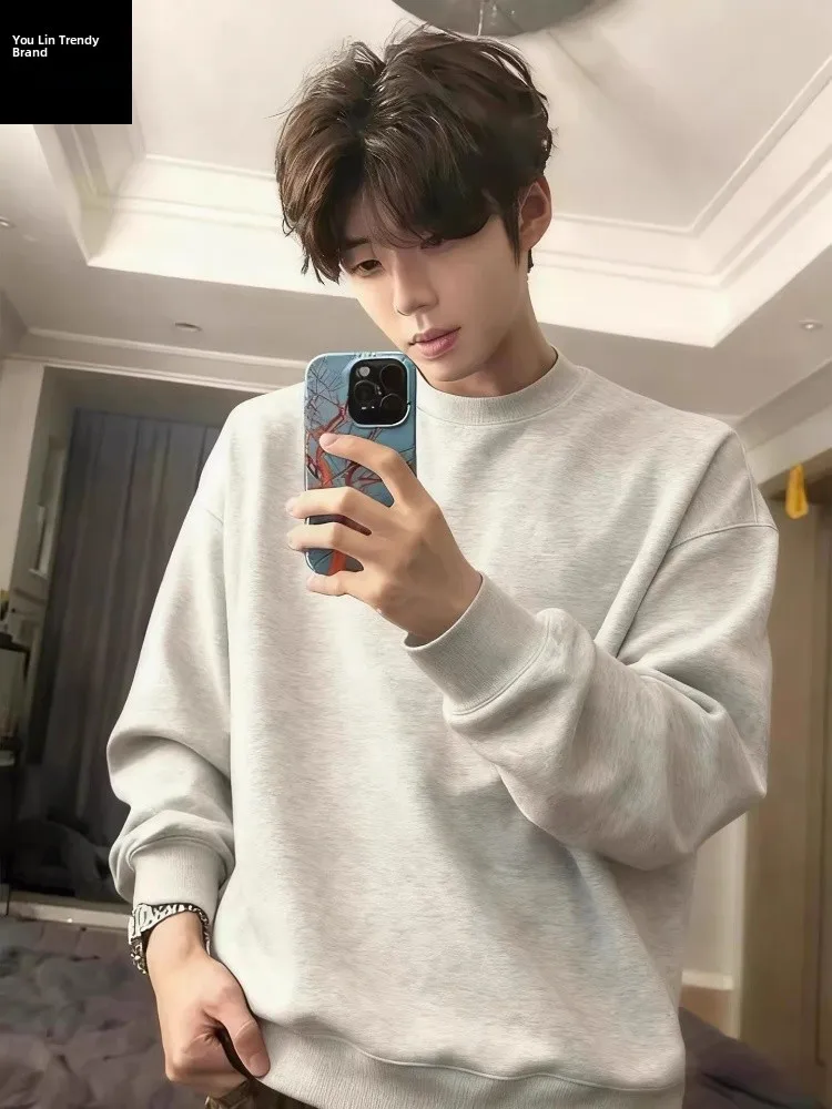 Dark Grey Long Sleeve round Neck Hoodless Sweatshirt Men's Spring Autumn Cleanfit Heavyweight American Style T-shirt Inner We...
Dark Grey Long Sleeve round Neck Hoodless Sweatshirt Men's Spring Autumn Cleanfit Heavyweight American Style T-shirt Inner We...