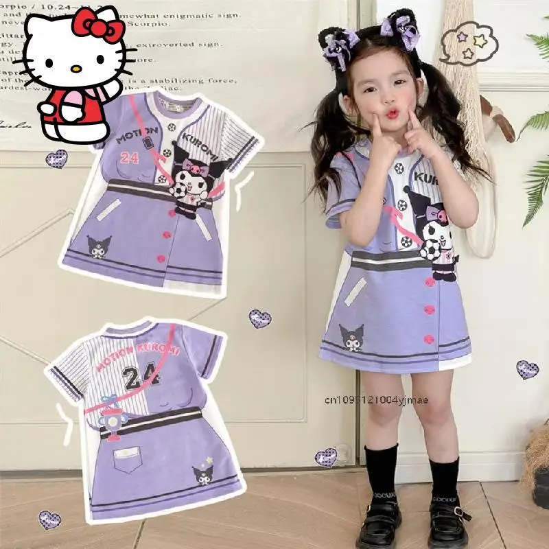 Hello Kitty Kuromi T Shirt Skirt Girls Dress Sanrio New Summer Anime Short Sleeved Skirt Suit Kawaii Children Casual T Shirt
Hello Kitty Kuromi T Shirt Skirt Girls Dress Sanrio New Summer Anime Short Sleeved Skirt Suit Kawaii Children Casual T Shirt