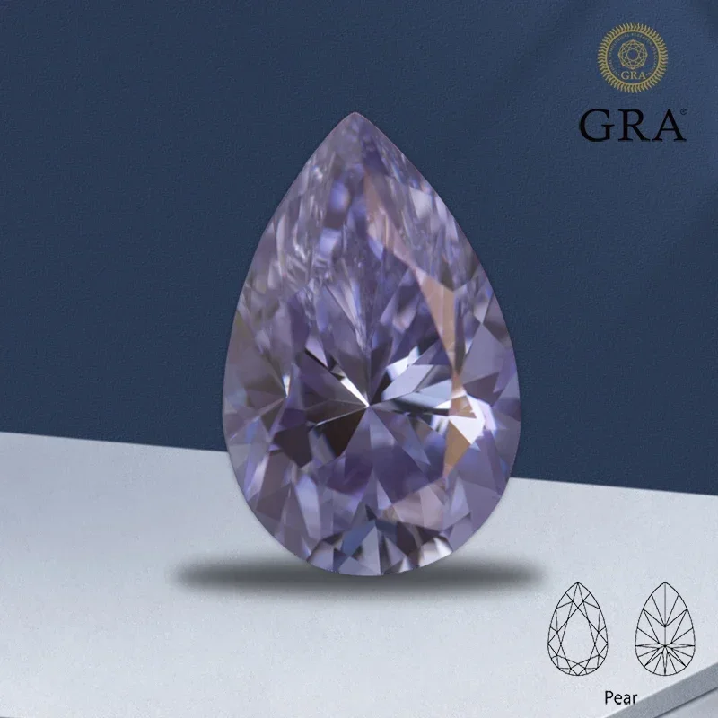 Moissanite Pear Cut Light Purple Color with GRA Certificate Lab Grown Diamond for Diy Charms Jewelry Making Necklace Materials
Moissanite Pear Cut Light Purple Color with GRA Certificate Lab Grown Diamond for Diy Charms Jewelry Making Necklace Materials