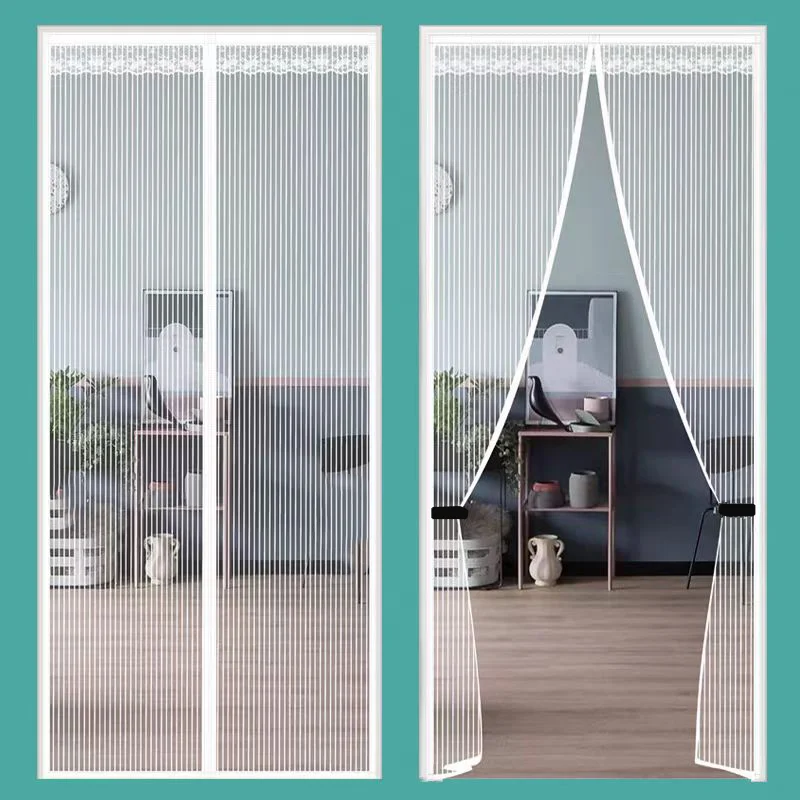 Household magnetic door curtain, summer mosquito and scratch resistant, magic tape, non porous mosquito net white lace lace trim
Household magnetic door curtain, summer mosquito and scratch resistant, magic tape, non porous mosquito net white lace lace trim