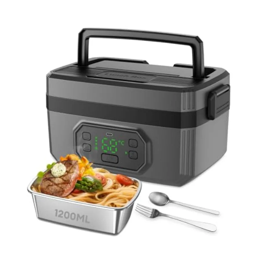 Electric Lunch Box for Adults Rechargeable Cordless Heated Lunch Box 1.2L Self-Heating Food Warmer for Office Travel Car and Ou
Electric Lunch Box for Adults Rechargeable Cordless Heated Lunch Box 1.2L Self-Heating Food Warmer for Office Travel Car and Ou