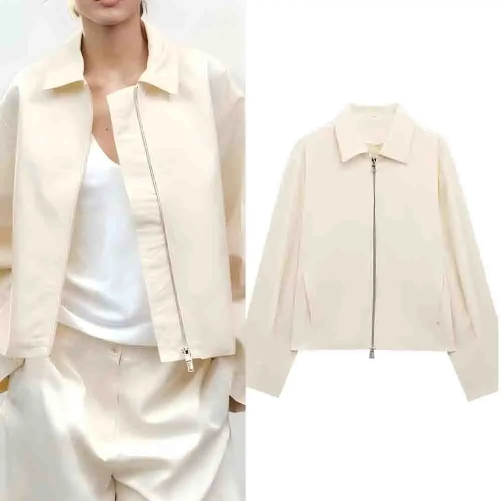 Женская новая мода с боковым карманом, повседневная летная куртка с лацканами, пальто в стиле ретро, женское пальто на молнии с длинными рукавами, шикарный топ
Женская новая мода с боковым карманом, повседневная летная куртка с лацканами, пальто в стиле ретро, женское пальто на молнии с длинными рукавами, шикарный топ