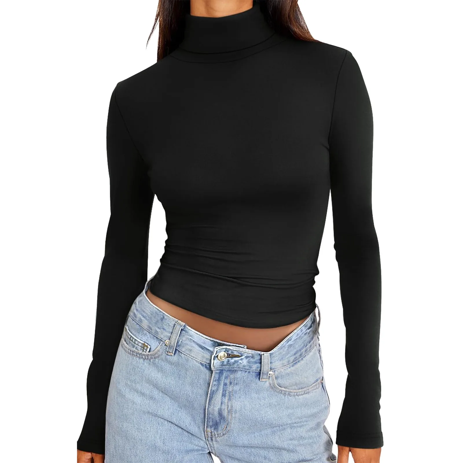 Turtleneck Long Sleeve T Shirt Female Women Clothing 2024 Spring Autumn New Crop Top Tee Shirt Femme Fashion Korean Y2K Tops
Turtleneck Long Sleeve T Shirt Female Women Clothing 2024 Spring Autumn New Crop Top Tee Shirt Femme Fashion Korean Y2K Tops