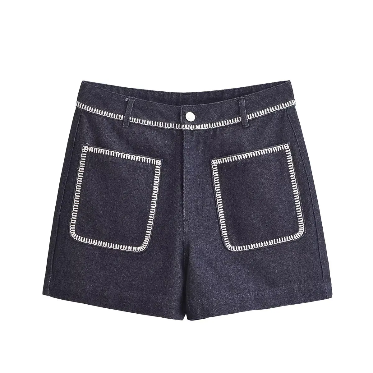 WOMEN 2026 Summer New Fashion contrast Denim Shorts Retro Side pocket Zipper Fly All-match Casual Chic Female Short Pants Mujer
WOMEN 2026 Summer New Fashion contrast Denim Shorts Retro Side pocket Zipper Fly All-match Casual Chic Female Short Pants Mujer