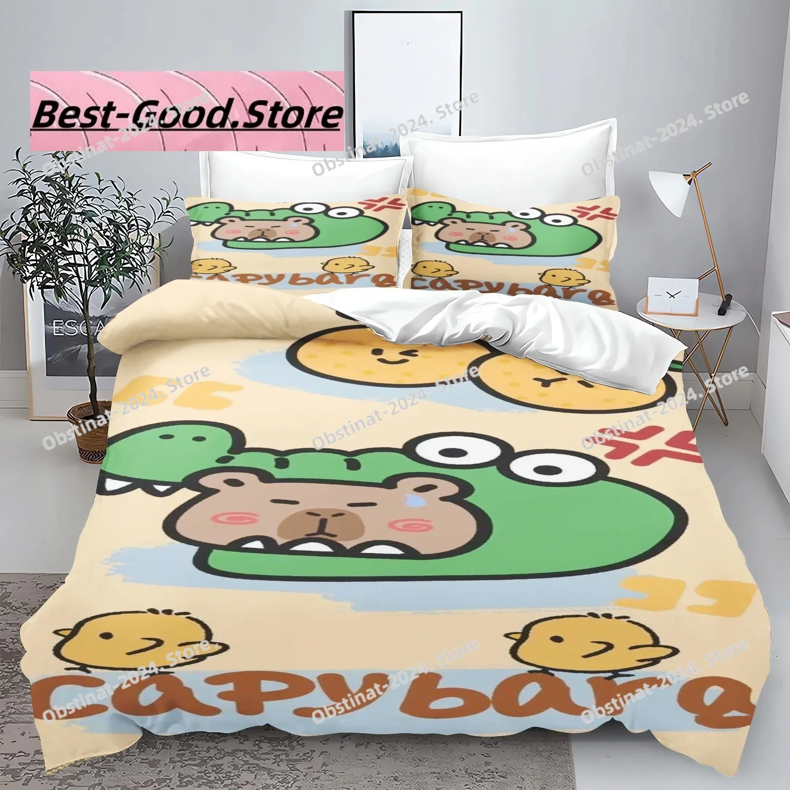 New Cute Animal Capibara Printed Bedding Set Boys Girls Twin Queen King Size Duvet Cover Pillowcase Bed boys Adult Birthday Gifs
New Cute Animal Capibara Printed Bedding Set Boys Girls Twin Queen King Size Duvet Cover Pillowcase Bed boys Adult Birthday Gifs