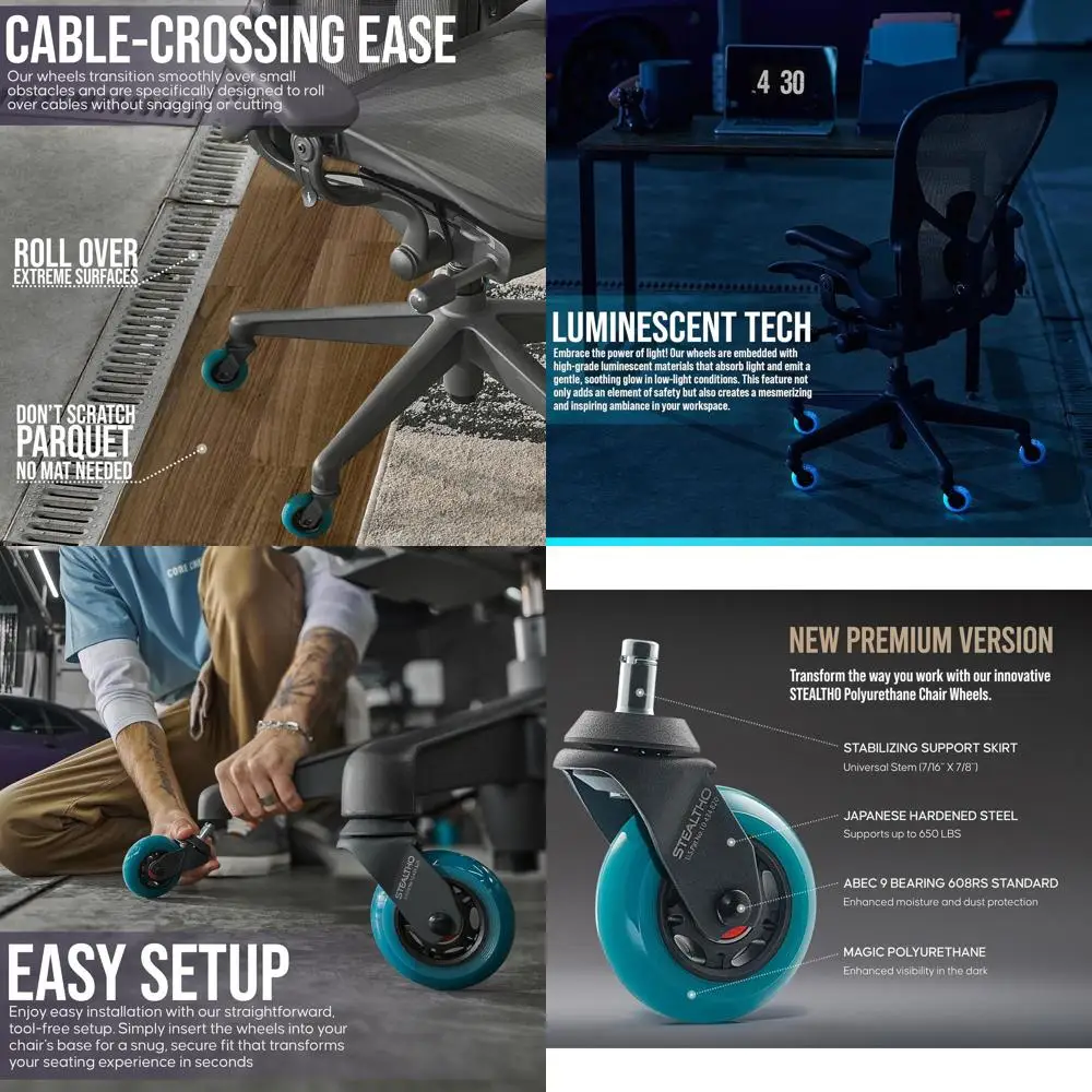 Heavy Duty Caster Set of 5, Japanese Steel, Quiet on Hardwood and Carpet - 7/16 x 7/8
Heavy Duty Caster Set of 5, Japanese Steel, Quiet on Hardwood and Carpet - 7/16 x 7/8