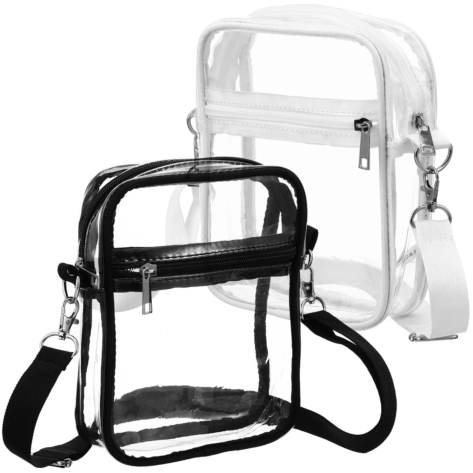 2 Pcs Clear Shoulder Bags PVC Transparent Crossbody Concert Sports H bags Travel Tote Spacious Functional Sturdy Adjustable
2 Pcs Clear Shoulder Bags PVC Transparent Crossbody Concert Sports H bags Travel Tote Spacious Functional Sturdy Adjustable