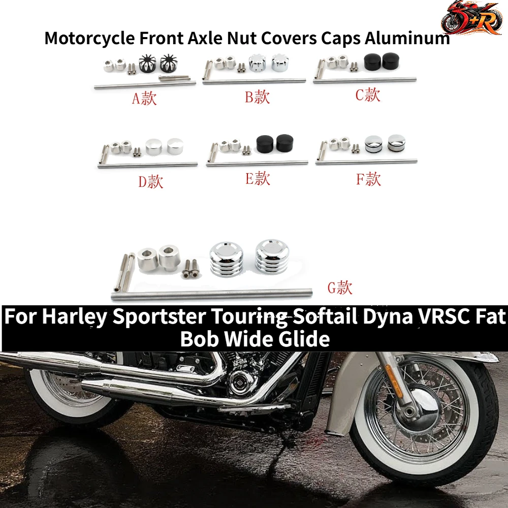 For Harley Sportster Touring Softail Dyna VRSC Fat Bob Wide Glide 2xMotorcycle Front Axle Nut Covers Caps Aluminum Black/Chrome
For Harley Sportster Touring Softail Dyna VRSC Fat Bob Wide Glide 2xMotorcycle Front Axle Nut Covers Caps Aluminum Black/Chrome