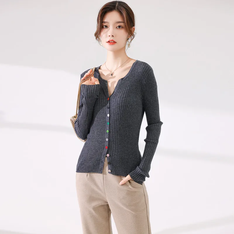 Women's Wool Cardigan 2022 Spring Korean Leisure Slim Knitwear Elegant V-Neck Ladies Sweater Long Sleeve Knit Coat
Women's Wool Cardigan 2022 Spring Korean Leisure Slim Knitwear Elegant V-Neck Ladies Sweater Long Sleeve Knit Coat
