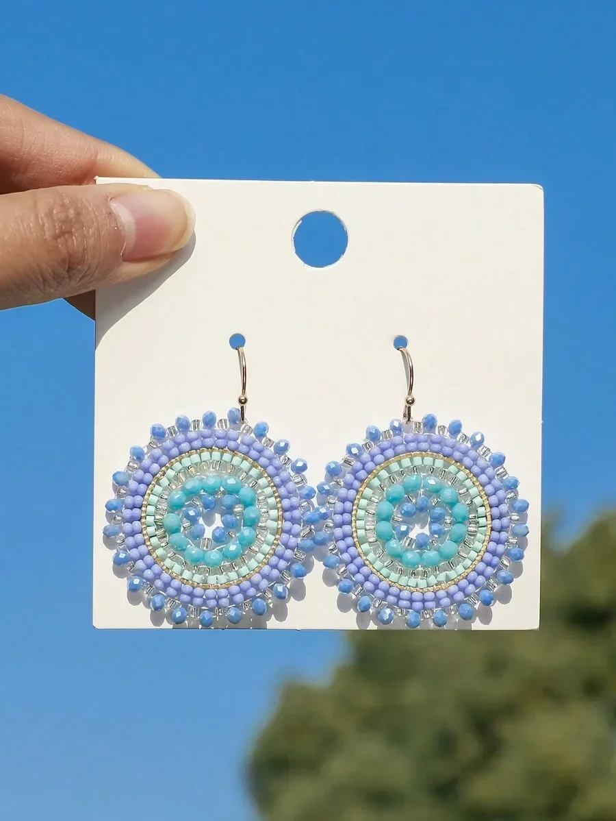 Handmade Bohemian Style Colorful Beaded Woven Earrings For Women Daily Wear
Handmade Bohemian Style Colorful Beaded Woven Earrings For Women Daily Wear