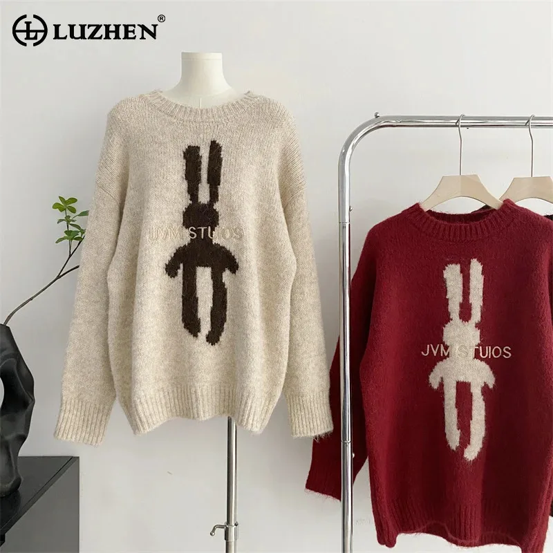LUZHEN оригинальный мультяшный узор свободный повседневный вязаный пуловер женский 2024 осень-зима модный свитер с длинными рукавами новый AA1839
LUZHEN оригинальный мультяшный узор свободный повседневный вязаный пуловер женский 2024 осень-зима модный свитер с длинными рукавами новый AA1839