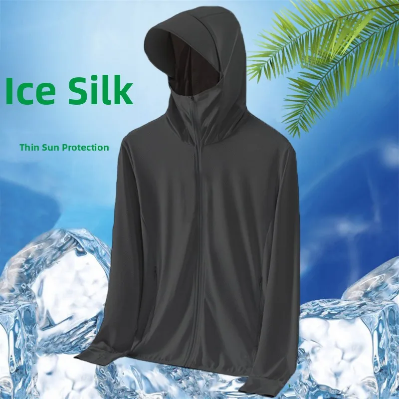 Lightweight Ice Silk Men's Fashionable Breathable Quick-Drying Summer Sun Protection Clothing Loose Fishing Vest with Hood
Lightweight Ice Silk Men's Fashionable Breathable Quick-Drying Summer Sun Protection Clothing Loose Fishing Vest with Hood