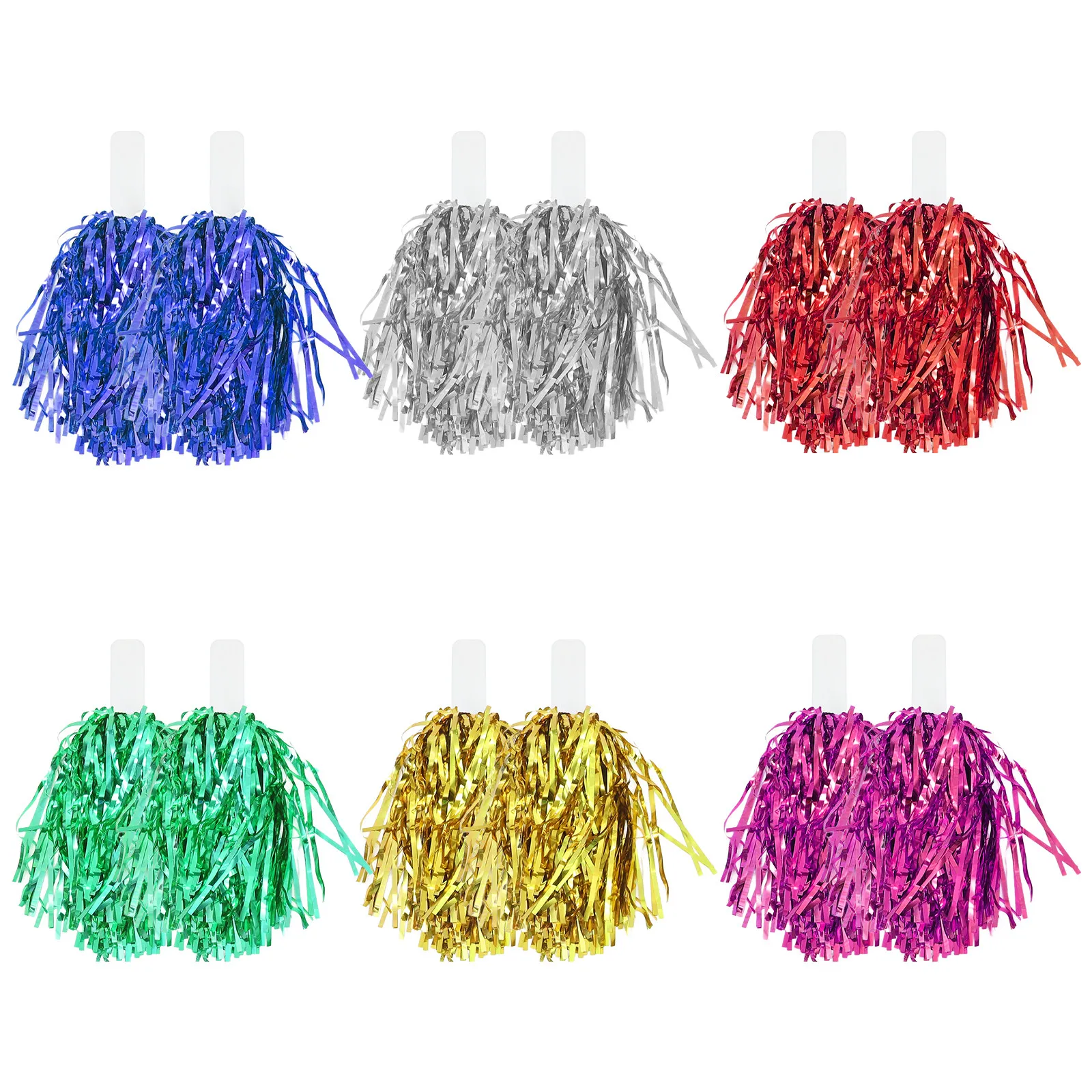 12Pcs Reusable Cheering Pom Poms Pe Material Bright Non-Fading Colors Easy-Grip Handle Cheering Squad Sports Meeting Competition
12Pcs Reusable Cheering Pom Poms Pe Material Bright Non-Fading Colors Easy-Grip Handle Cheering Squad Sports Meeting Competition