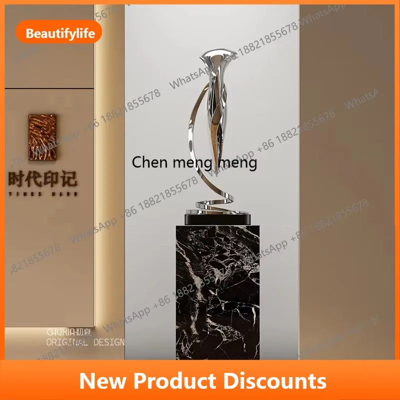 C56 Modern light luxury stainless steel sculpture floor-to-ceiling ornament, entrance niche abstract art installation
C56 Modern light luxury stainless steel sculpture floor-to-ceiling ornament, entrance niche abstract art installation