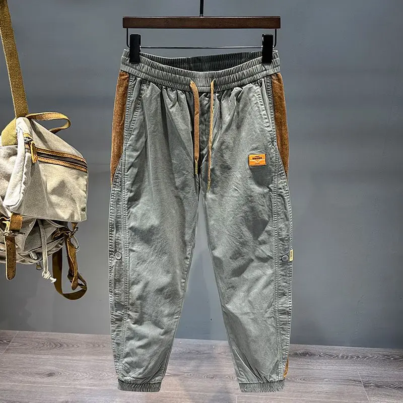 American Work Pants Men Spring and Autumn Handsome Tying Feet Casual Loose Splicing Contrasting Color Sports Trousers
American Work Pants Men Spring and Autumn Handsome Tying Feet Casual Loose Splicing Contrasting Color Sports Trousers