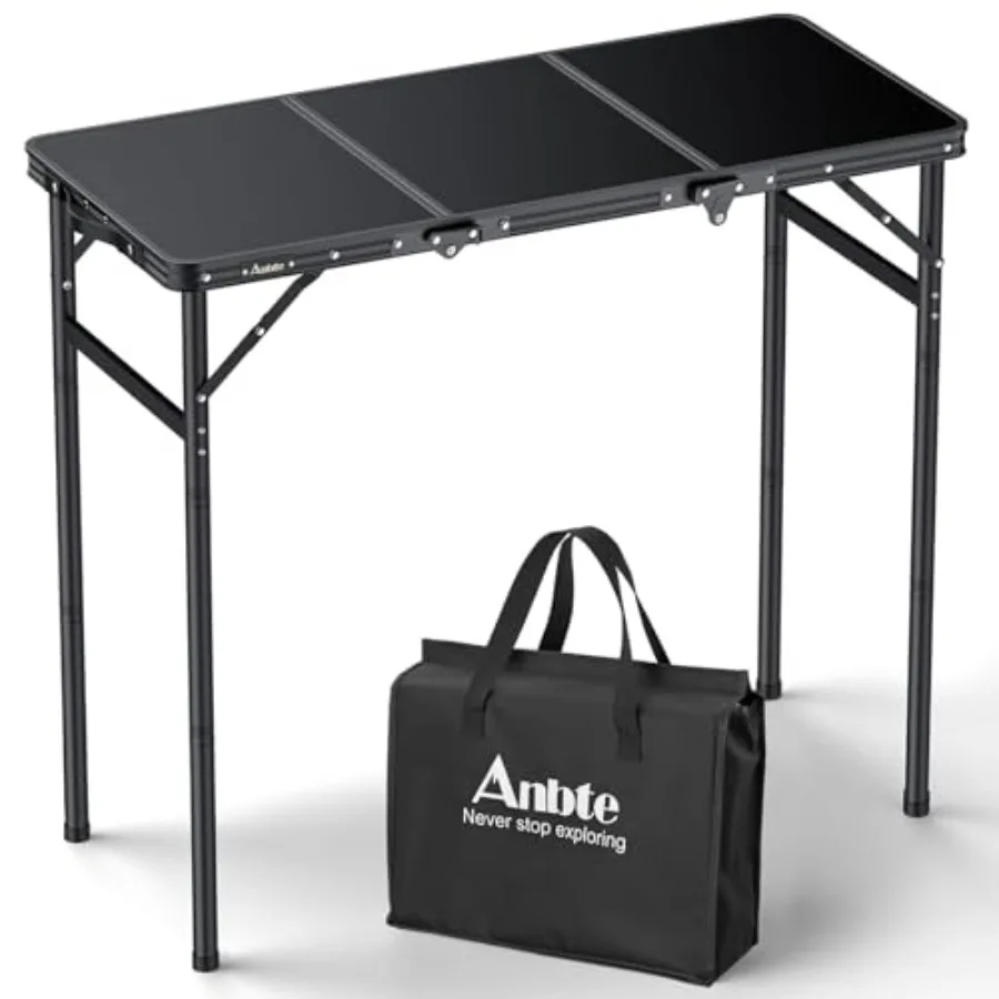 Camping table for outdoor beach picnic use, aluminum material, black color, 3 adjustable heights up to 29.5 inches, lightweight
Camping table for outdoor beach picnic use, aluminum material, black color, 3 adjustable heights up to 29.5 inches, lightweight