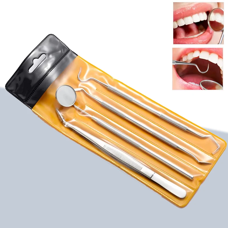 4Pc Dental Mirror Stainless Steel Dental Dentist Prepared Tool Set Probe Tooth Care Kit Instrument Tweezer Hoe Sickle Scaler
4Pc Dental Mirror Stainless Steel Dental Dentist Prepared Tool Set Probe Tooth Care Kit Instrument Tweezer Hoe Sickle Scaler