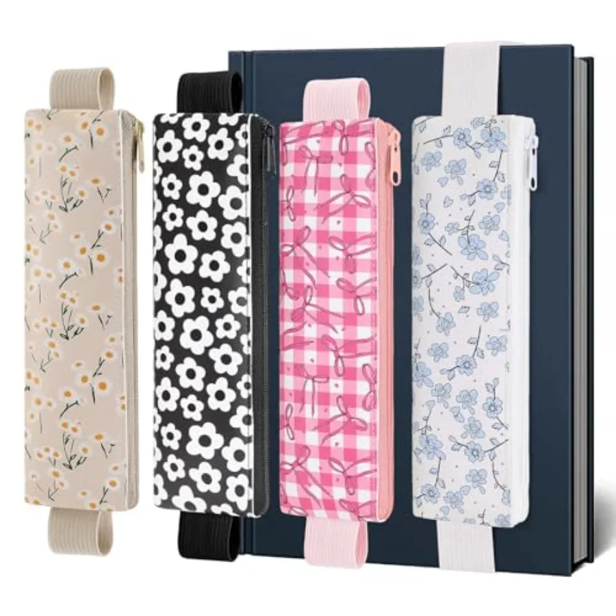 Elastic Pen Holder for Notebook, Bible Journaling, 4 Pack PU Leather Pen Holder with Adjustable Band, Zipper Pouch for Planners
Elastic Pen Holder for Notebook, Bible Journaling, 4 Pack PU Leather Pen Holder with Adjustable Band, Zipper Pouch for Planners