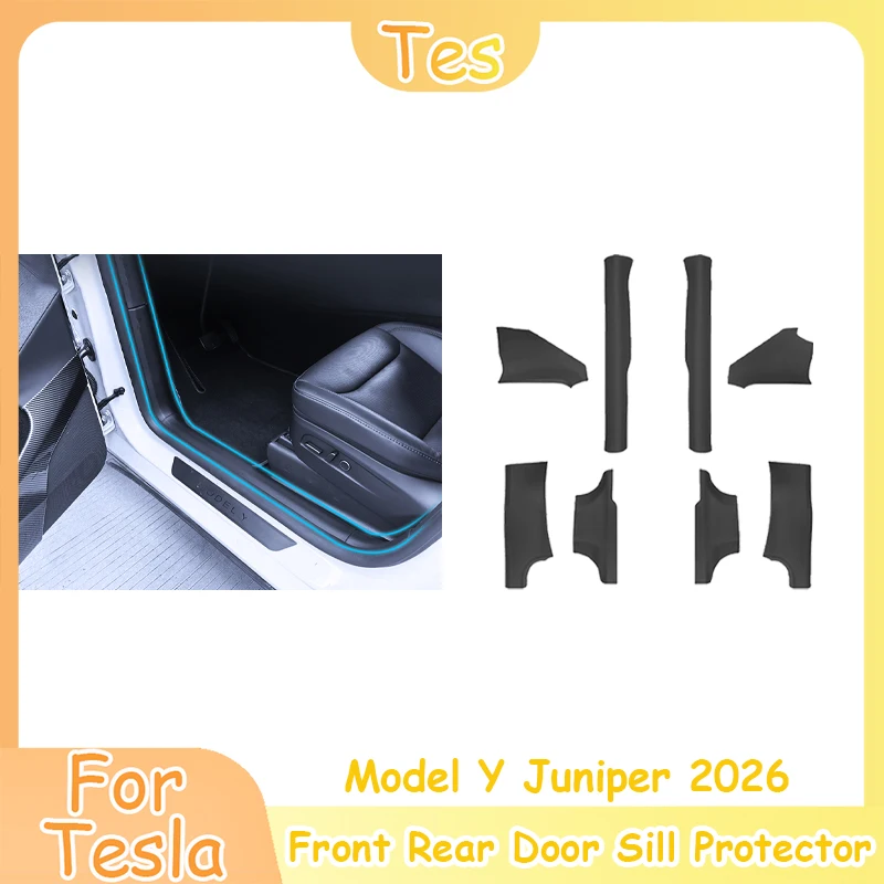8 PCS Front Rear Door Sill Protector For Tesla Model Y Juniper 2026 Threshold Strip Anti-kick Guard Pad Car Accessories New
8 PCS Front Rear Door Sill Protector For Tesla Model Y Juniper 2026 Threshold Strip Anti-kick Guard Pad Car Accessories New