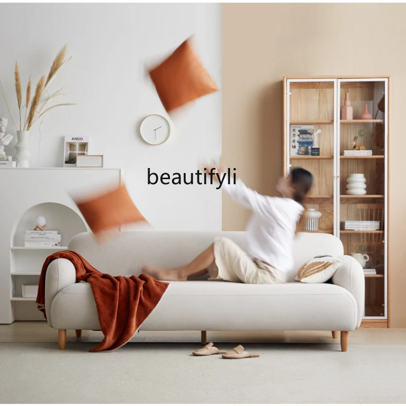 HJ Fabric Sofa Small Apartment Living Room Disposable Faux Leather Three-Seat Sofa
HJ Fabric Sofa Small Apartment Living Room Disposable Faux Leather Three-Seat Sofa