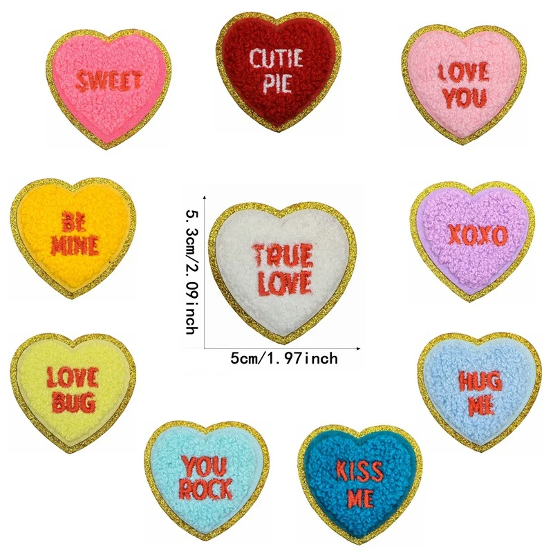 10pcs Set Heart Chenille Iron on Patch Hug Kiss Me XOXO Be Mine Gold Glitter Valentine Chenille Patch Applique Embroidered Patch 
10pcs Set Heart Chenille Iron on Patch Hug Kiss Me XOXO Be Mine Gold Glitter Valentine Chenille Patch Applique Embroidered Patch