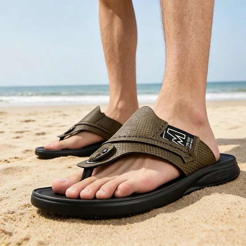 Men's Summer Thong Slippers Outdoor Wear-Resistant Soft Bottom Sandals Casual Comfortable Beach Slippers-1110
Men's Summer Thong Slippers Outdoor Wear-Resistant Soft Bottom Sandals Casual Comfortable Beach Slippers-1110