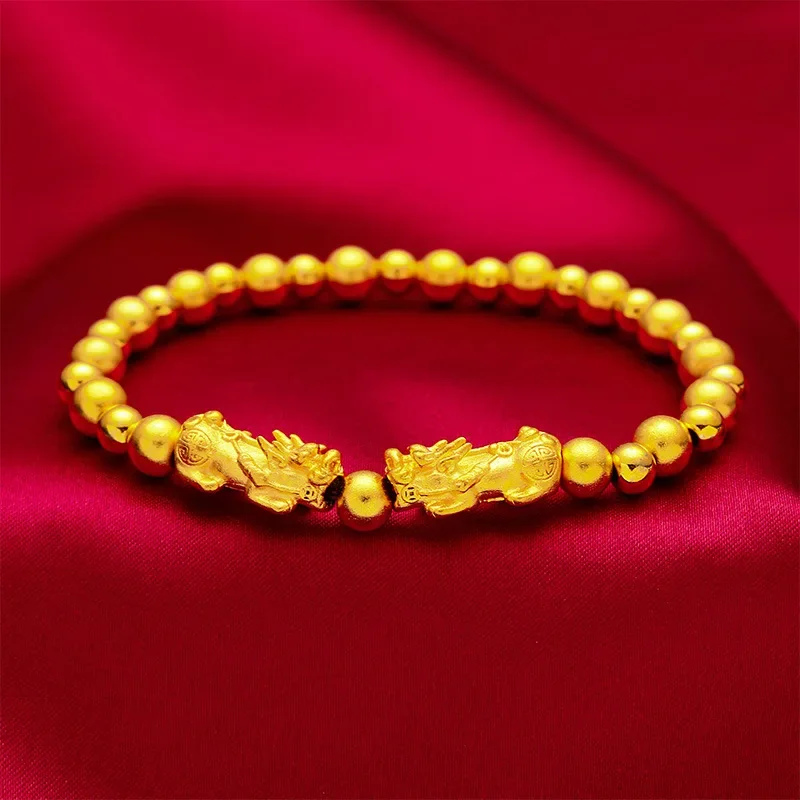 24K 9999 Real Gold Pixiu Transit Bead Bracelet | Stylish Ladies Jewelry | Popular Gift for Mom/Girlfriend
24K 9999 Real Gold Pixiu Transit Bead Bracelet | Stylish Ladies Jewelry | Popular Gift for Mom/Girlfriend