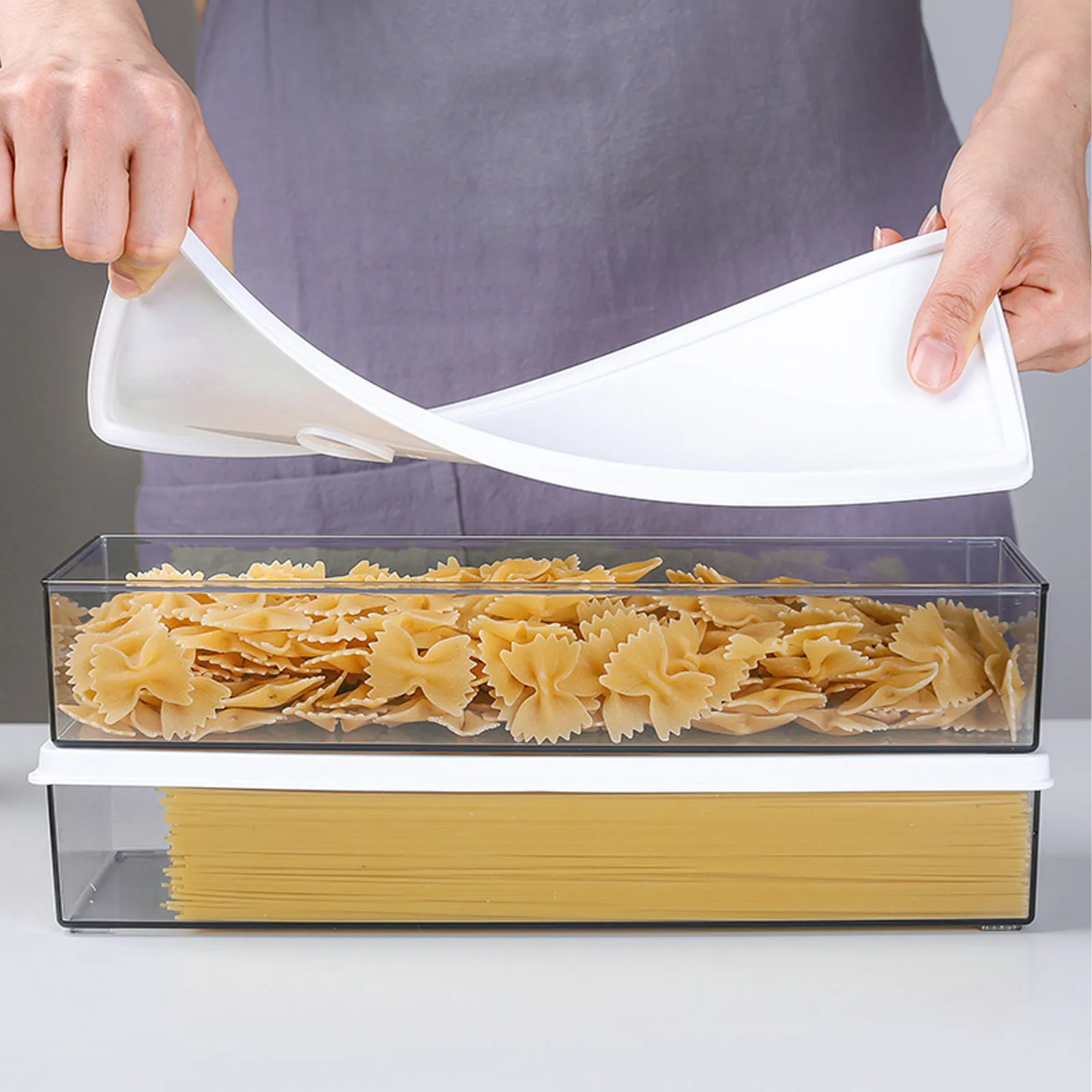 2Pcs Transparent Spaghetti Storage Box Food Preservation Containers Kitchen Organizer Airtight Pasta Noodle Keeper Refrigerator
2Pcs Transparent Spaghetti Storage Box Food Preservation Containers Kitchen Organizer Airtight Pasta Noodle Keeper Refrigerator