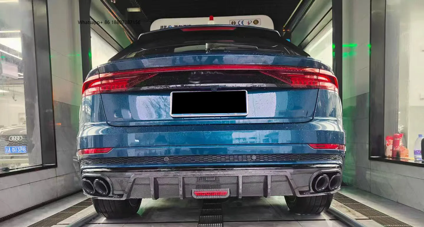 forAudi Q8 Rear Lip & Bumper with Carbon Fiber Dry Carbon Strip Exhaust Cut-Outs-Bolt-On Universal Fitment Protection
forAudi Q8 Rear Lip & Bumper with Carbon Fiber Dry Carbon Strip Exhaust Cut-Outs-Bolt-On Universal Fitment Protection