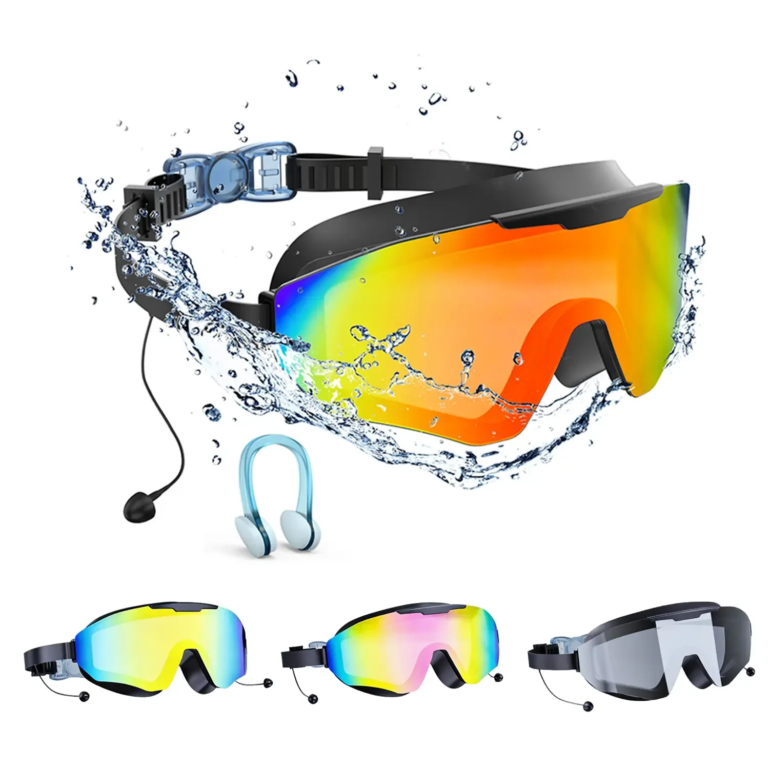 2 Pack Swim Goggles with Earplugs for Adult Kid 4-12 Men Women, Anti-fog UV Protection No Leak 180° Wide View Clear Vision Pool Goggles
2 Pack Swim Goggles with Earplugs for Adult Kid 4-12 Men Women, Anti-fog UV Protection No Leak 180° Wide View Clear Vision Pool Goggles