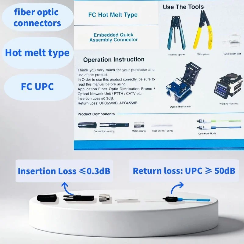 High-quality FC UPC fusion splicers, FC fiber optic connectors, fiber optic adapters, FTTH,fiber optic connectors
High-quality FC UPC fusion splicers, FC fiber optic connectors, fiber optic adapters, FTTH,fiber optic connectors