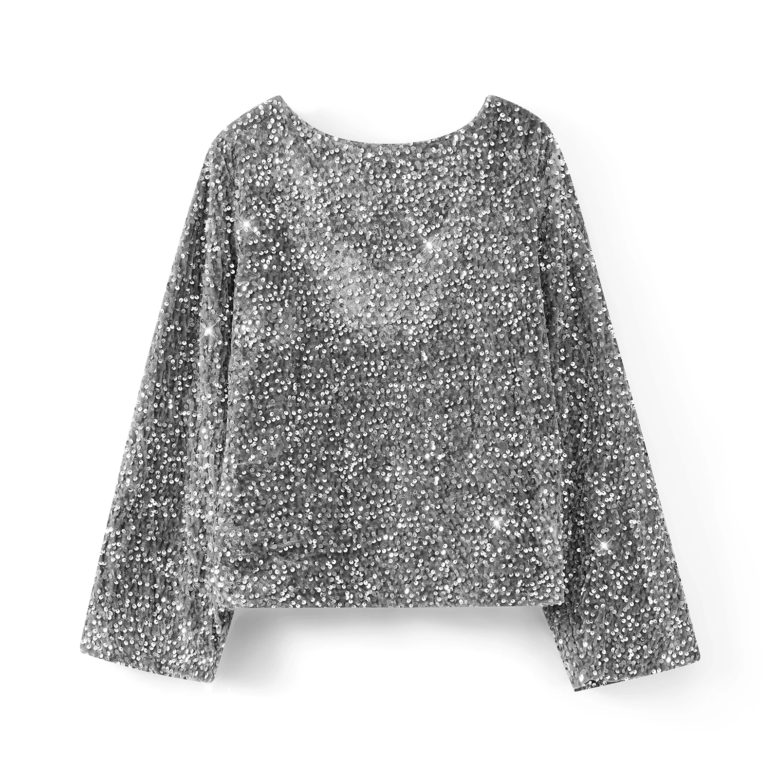 Fashion Glitter Sequin Women's T-Shirts Casual Long Sleeve Round Neck Back Bow Blouse Party Tops
Fashion Glitter Sequin Women's T-Shirts Casual Long Sleeve Round Neck Back Bow Blouse Party Tops
