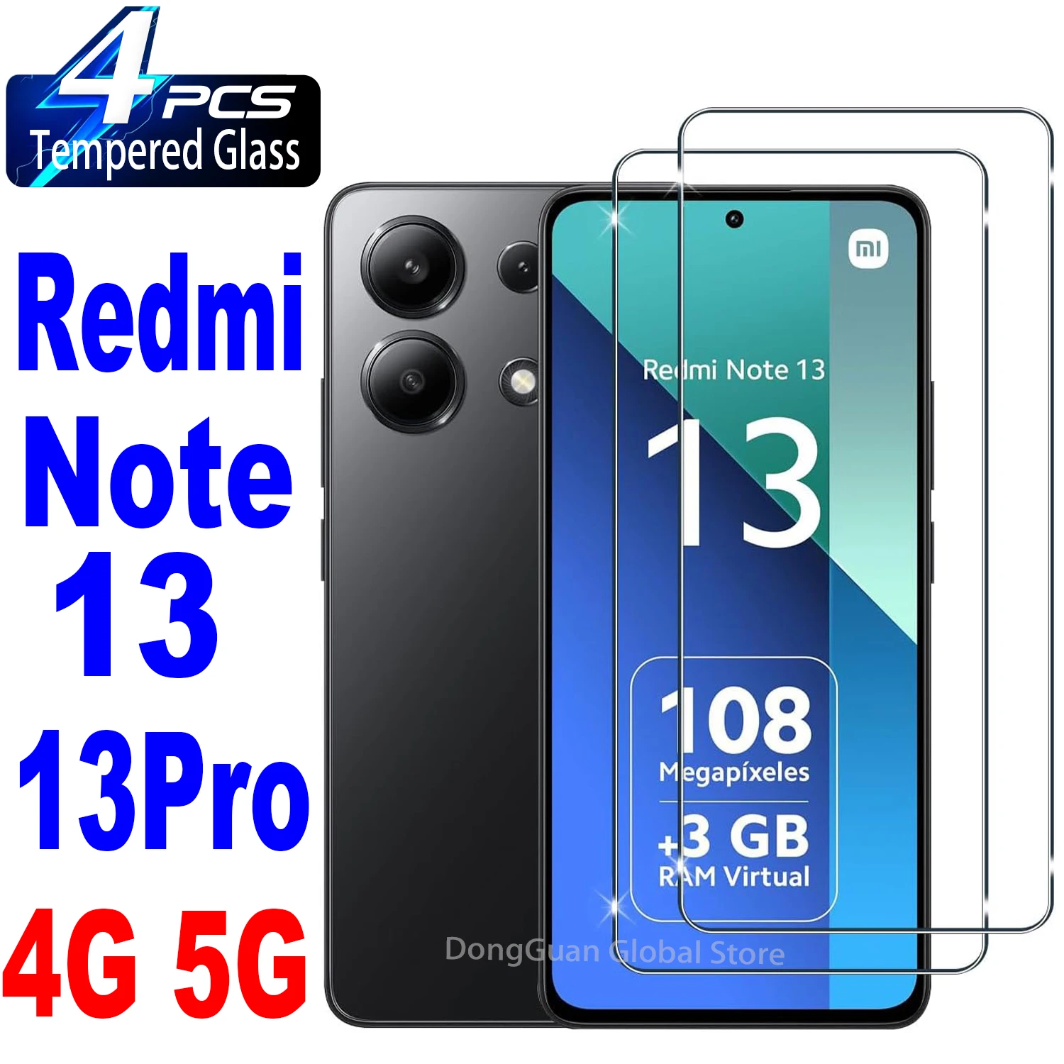 2Pcs/4Pcs 9H Tempered Glass For Xiaomi Redmi Note 13 Pro 13Pro 4G 5G Screen Protector Glass Film
2Pcs/4Pcs 9H Tempered Glass For Xiaomi Redmi Note 13 Pro 13Pro 4G 5G Screen Protector Glass Film