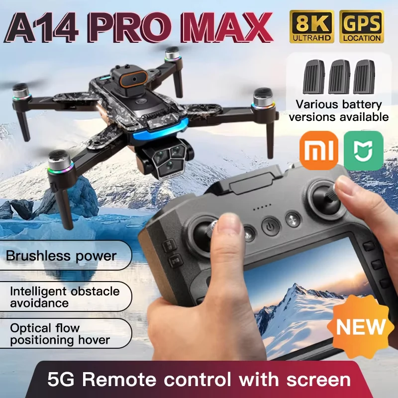 xiaomi mijia A14 ProMax Drone 8K HD Camera Quadcopter with Screen Remote Control 5G WIFI Aerial Photography Brushless RC Dron
xiaomi mijia A14 ProMax Drone 8K HD Camera Quadcopter with Screen Remote Control 5G WIFI Aerial Photography Brushless RC Dron