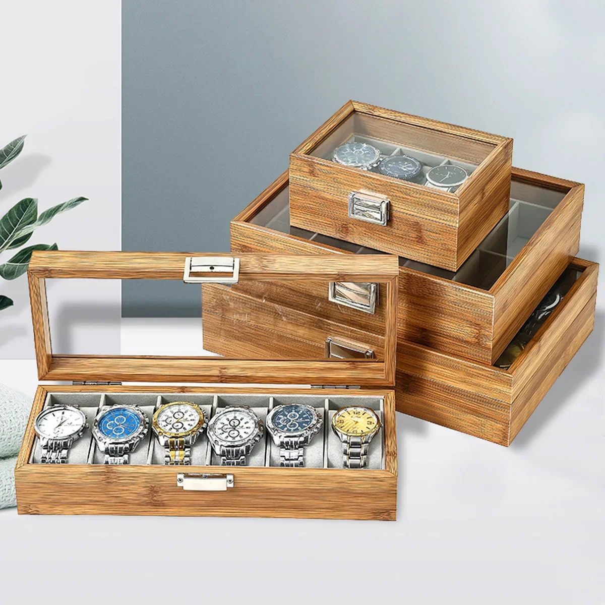 3/6/10/12 Slot Bamboo Wooden Watch Collection Box Case Wrist Watch Storage Case for Women Men Environmental Protection Watch Box
3/6/10/12 Slot Bamboo Wooden Watch Collection Box Case Wrist Watch Storage Case for Women Men Environmental Protection Watch Box