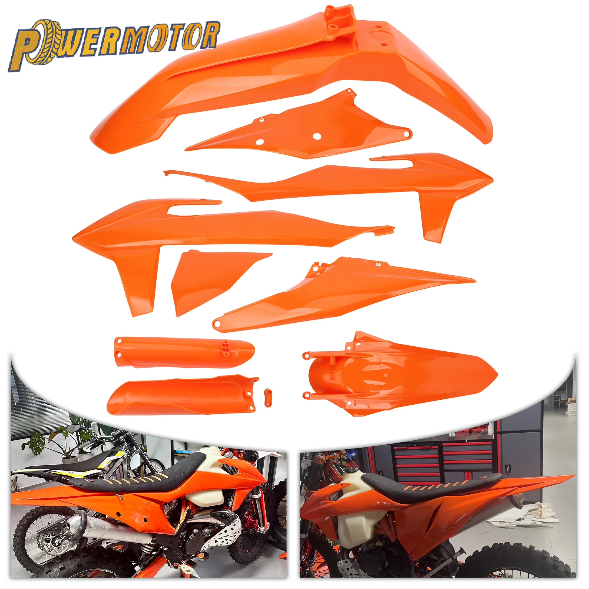 Motorcycle Body Plastic Protective Parts Kit For KTM EXC EXCF XC SXF 150 250 300 350 450 500 Front Rear Fender Frame Protector