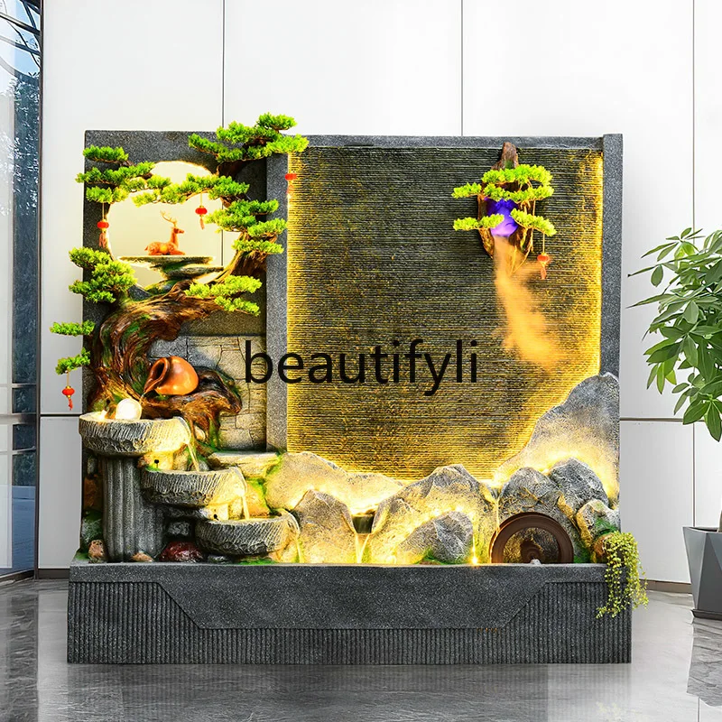 Rockery water curtain wall flowing water fountain partition hotel screen entrance decorative courtyard ornament
Rockery water curtain wall flowing water fountain partition hotel screen entrance decorative courtyard ornament