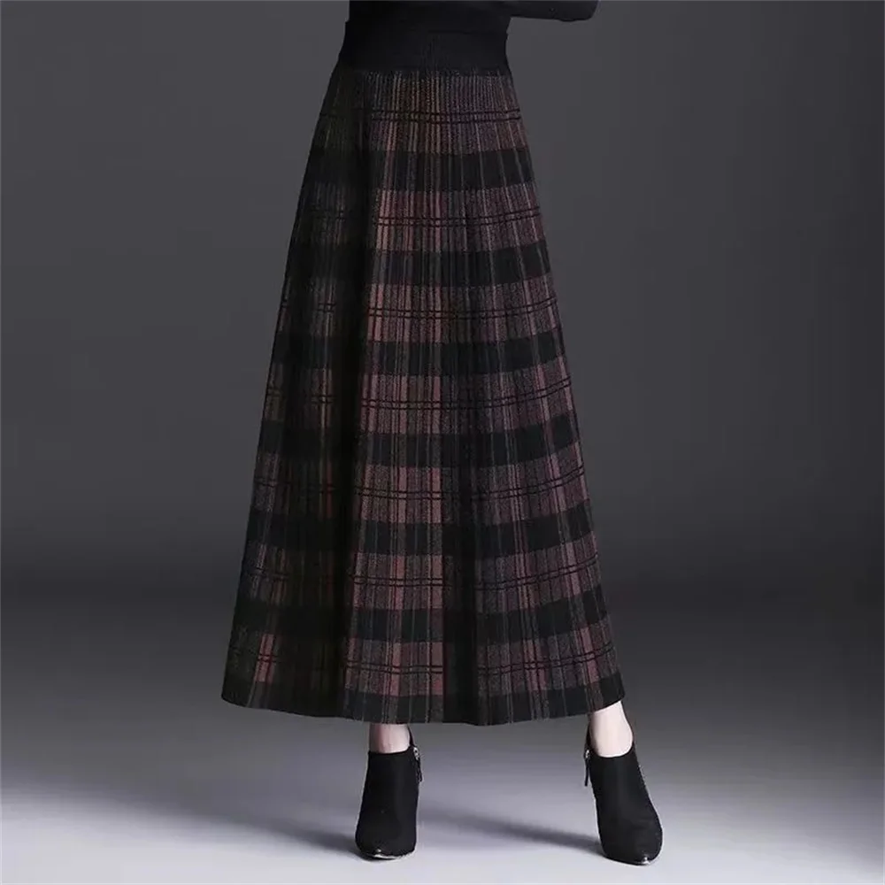 Plaid Skirts for Women Knitted Skirts Winter Long Skirts Fashion Korean style clothes 2023 new Winter Warm Elegant Long Skirt
Plaid Skirts for Women Knitted Skirts Winter Long Skirts Fashion Korean style clothes 2023 new Winter Warm Elegant Long Skirt