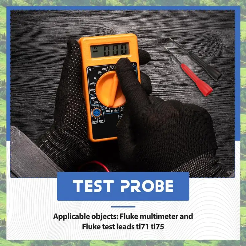 A59Z-6 Pack 2Mm Needle Test Probes, 600V/10A Non-Destructive Multimeter Test For Leads Tl71 Tl75- 3 Black & 3 Red
A59Z-6 Pack 2Mm Needle Test Probes, 600V/10A Non-Destructive Multimeter Test For Leads Tl71 Tl75- 3 Black & 3 Red