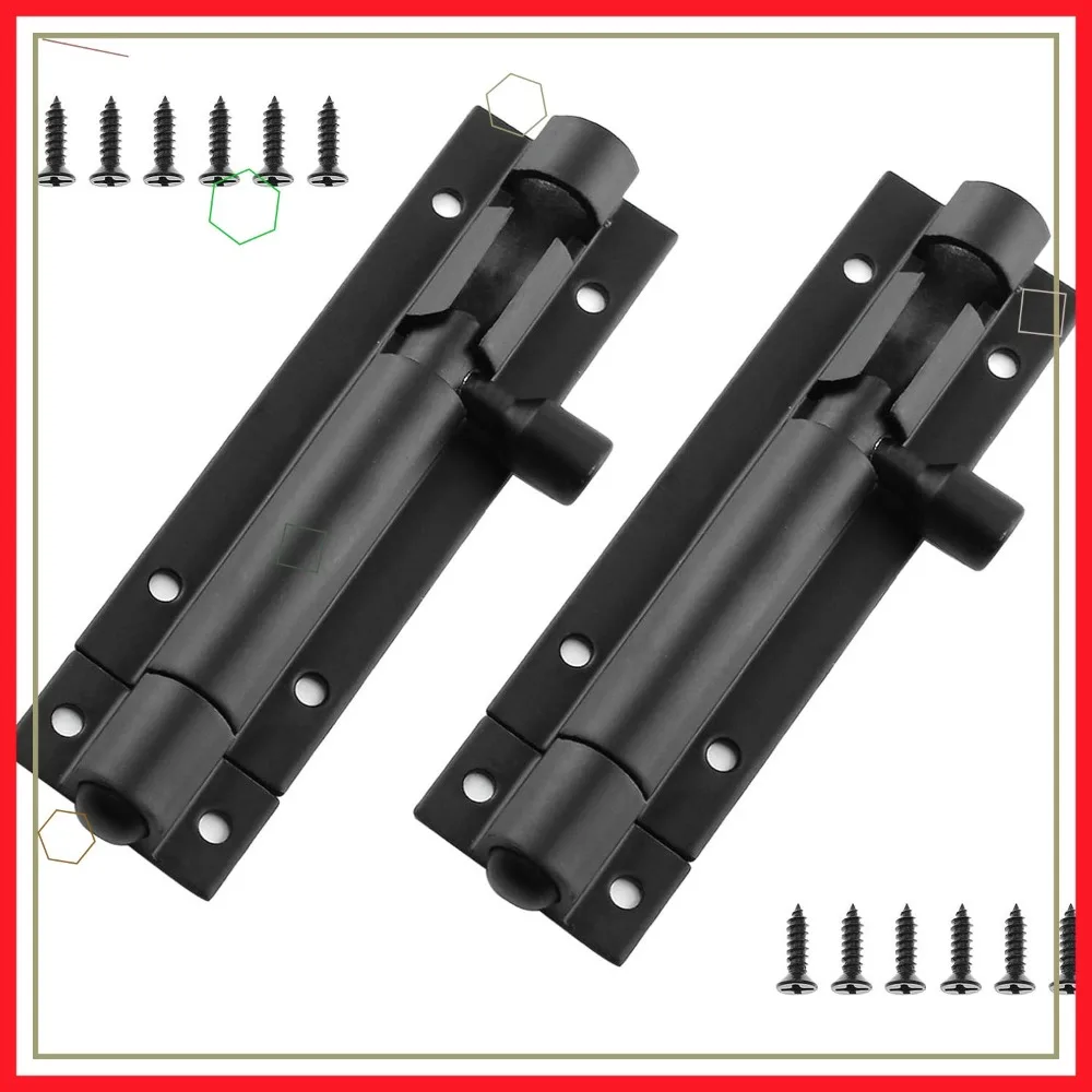 2 Pack 3 Inch Door Latch Lock Slide Bolt, Solid Aluminum Thickened 1.3mm Barrel Bolts, Security Sliding Latch with Screws
2 Pack 3 Inch Door Latch Lock Slide Bolt, Solid Aluminum Thickened 1.3mm Barrel Bolts, Security Sliding Latch with Screws